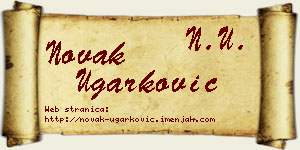 Novak Ugarković vizit kartica